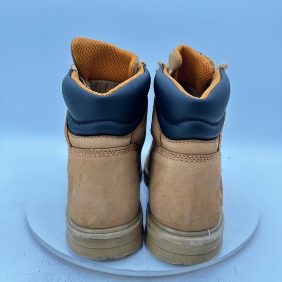 Timberland Pro Men Size 10.5M Brown Tan Black Leather 6" Lace Up Ankle Boot - Picture 5 of 11